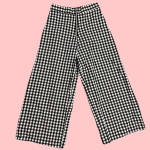 Gingham WIDE leg pants